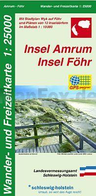 Insel Amrum und Insel Föhr Topographische Freizeitkarte 1:25.000 - Landesvermessungsamt Schleswig-Holstein - Wanderkarte Sorry, Titelbild fehlt
